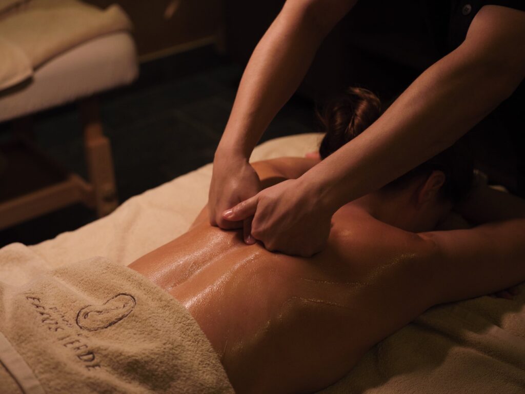 Full body massage at Pietra Calda Spa, Pierros Verde